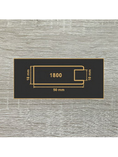 1800 Дуб Сонома серый МДФ 2800  - 1 2