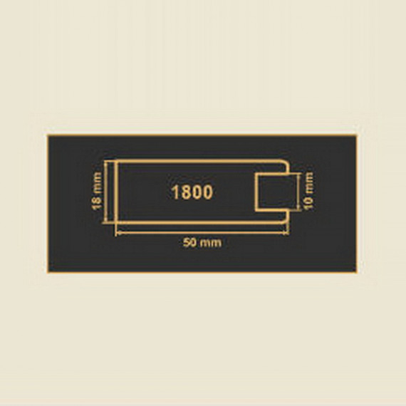 1800 кремовый рамочный профиль МДФ 2800