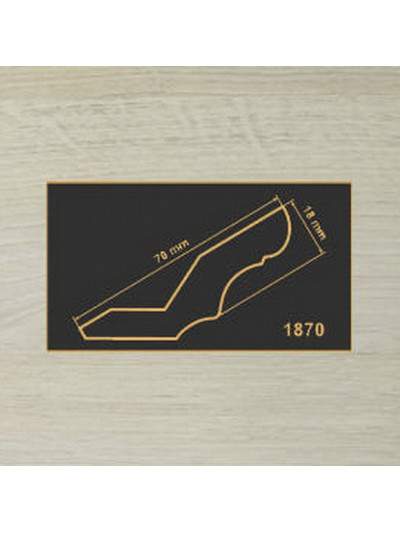 1870 Дуб шамоні світлий карниз МДФ 2800  - 1 2