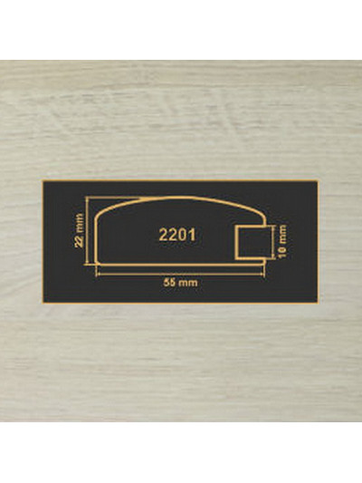 2201 Дуб шамоні світлий МДФ 2800  - 1 2