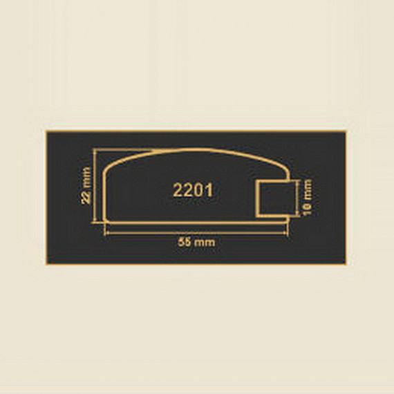 2201 кремовый рамочный профиль МДФ 2800
