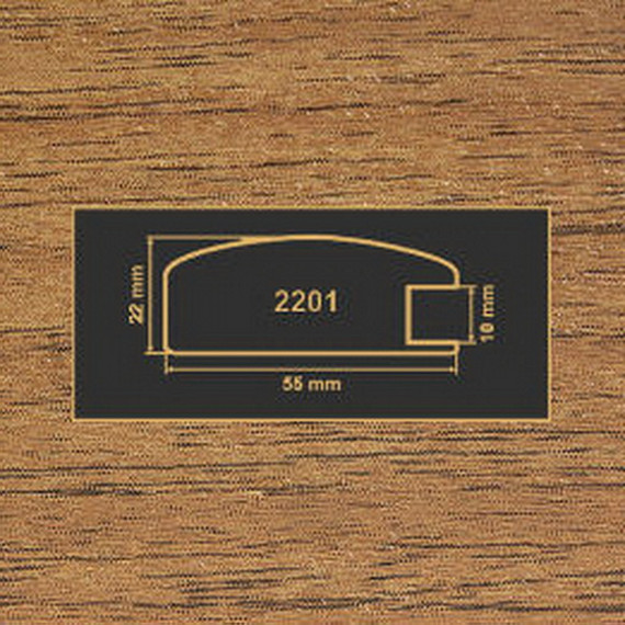 2201 орех лесной рамочный профиль МДФ 2800