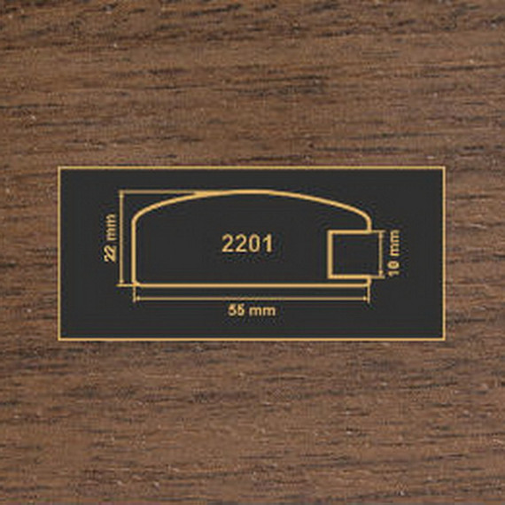 2201 орех темный рамочный профиль МДФ 2800