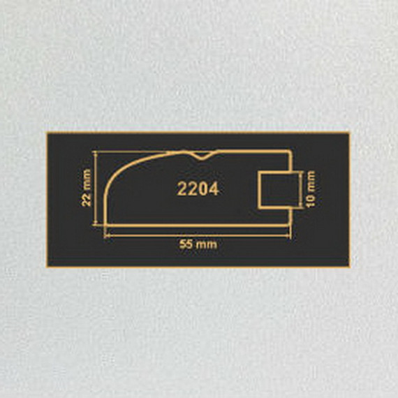 2204 алюминий рамочный профиль МДФ 2800