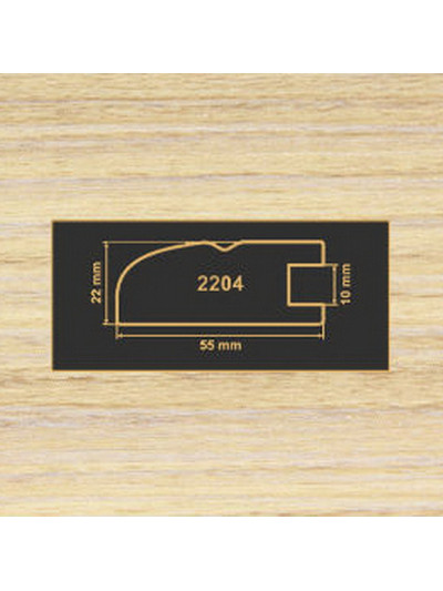 2204 Зебрано песочый рамочный профиль МДФ 2800  - 1 2