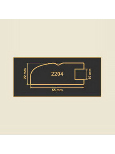 2204 Кремовий рамковий профіль МДФ 2800  - 1 2