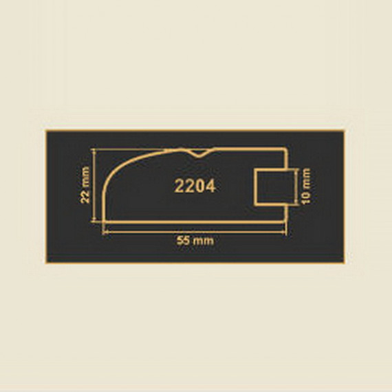 2204 кремовый рамочный профиль МДФ 2800
