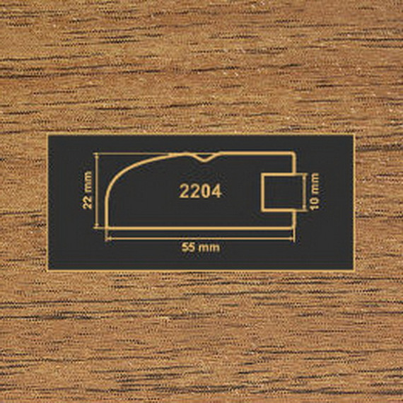 2204 орех лесной рамочный профиль МДФ 2800