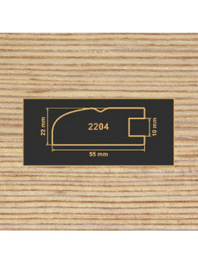 2204 Фіно-бронза рамковий профіль МДФ 2800  - 1 2