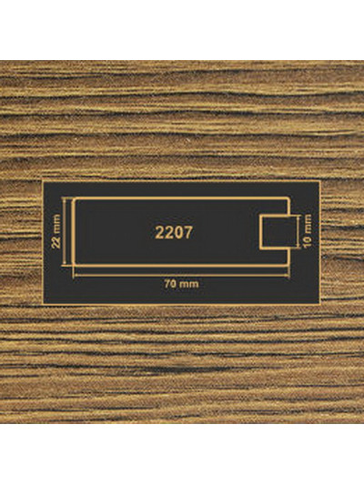 2207 Дуб родос темний рамковий профіль 2800 МДФ  - 1 2