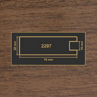 2207 орех темный рамочный профиль МДФ 2800