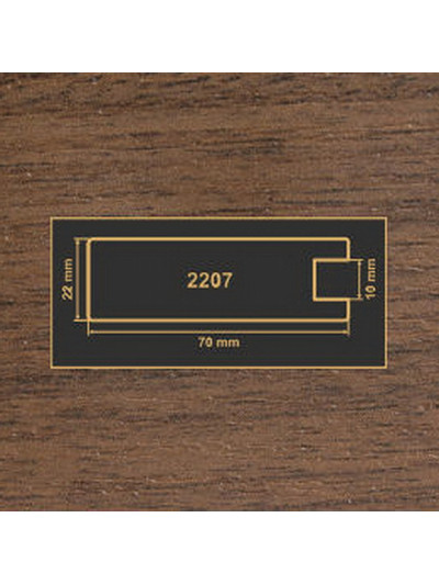 2207 Горіх темний рамковий профіль МДФ 2800  - 1 2