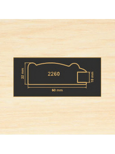2260 Дуб молочний профіль МДФ 2800  - 1 2