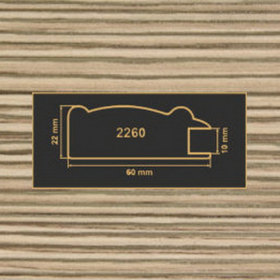 2260 лиственница рамочный профиль МДФ 2800