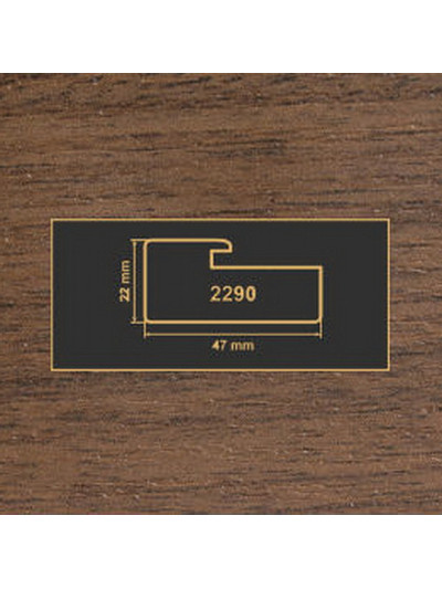 2290 Горіх темний профіль МДФ 2800  - 1 2