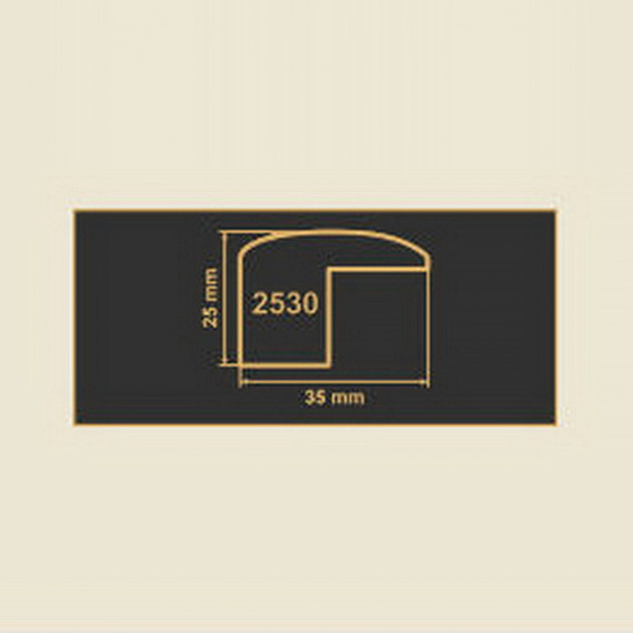2530 кремовая накладка угол  МДФ 2800