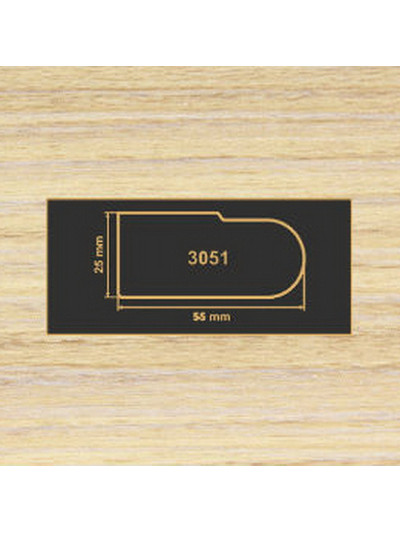 3051 зебрано песочный накладка МДФ 2800