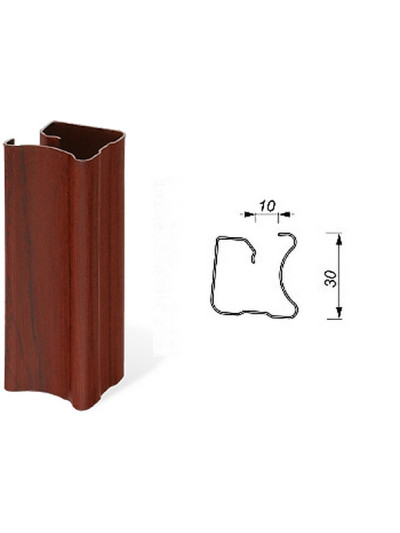 Профиль верт. ЛЮКС 10мм 2550мм 10-0321 MR Махагон, ЦЕНА УКАЗАНА ЗА ШТ.