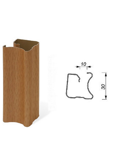 Профиль верт. ЛЮКС 10мм 2750мм 10-0320 BU Бук, ЦЕНА УКАЗАНА ЗА ШТ.