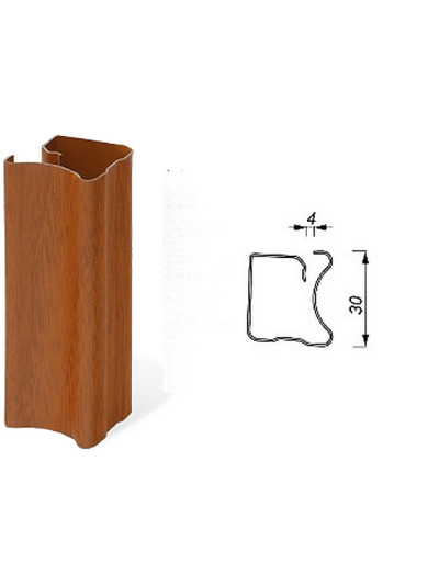 Профиль верт. ЛЮКС 4мм 2750мм 10-0350 WI Вишня, ЦЕНА УКАЗАНА ЗА ШТ.