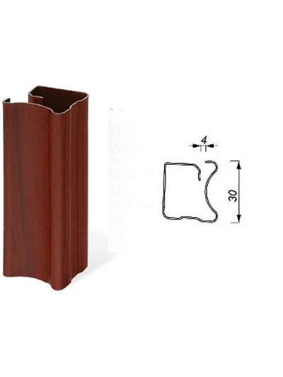 Профиль верт. ЛЮКС 4мм 2750мм 10-0350 MR Махагон, ЦЕНА УКАЗАНА ЗА ШТ.