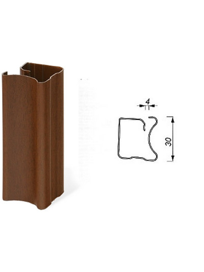 Профиль верт. ЛЮКС 4мм 2750мм 10-0350 OR Орех, ЦЕНА УКАЗАНА ЗА ШТ.