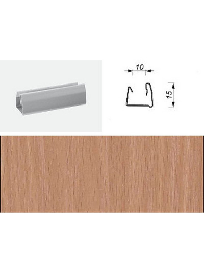 Профиль гориз. 10-0410 Бук 10мм 1800мм, ЦЕНА УКАЗАНА ЗА ШТ.