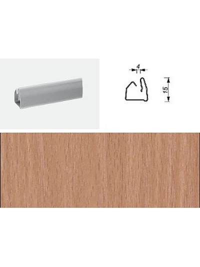 Профиль горизонтальный 10-0440 Бук 4мм 1800мм, ЦЕНА УКАЗАНА ЗА ШТ.