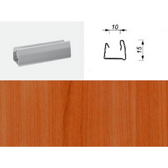 Профиль горизонтальный 10-0410 Вишня 10мм 1800мм, ЦЕНА УКАЗАНА ЗА ШТ.