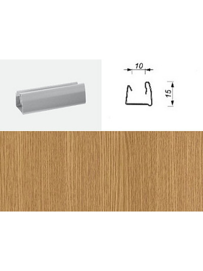Профиль горизонт. 10-0410 Дуб Светлый 10мм 1800мм, ЦЕНА УКАЗАНА ЗА ШТ.