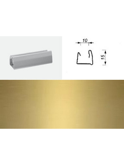 Профиль гориз. 10-0410 Золото матовое 10мм 1800мм, ЦЕНА УКАЗАНА ЗА ШТ.