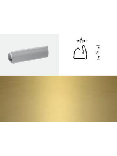 Профиль гориз. 10-0440 Золото матовое 4мм 1800мм, ЦЕНА УКАЗАНА ЗА ШТ.