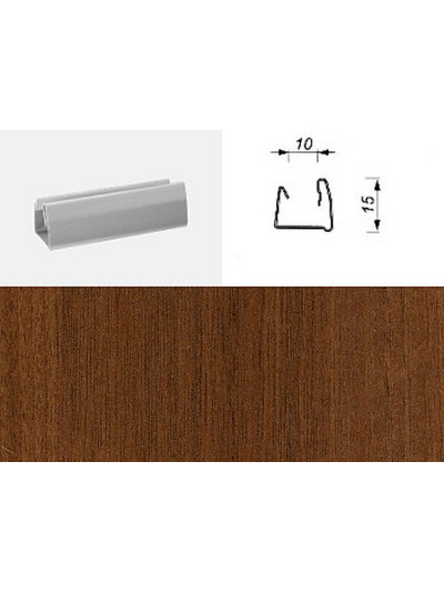 Профиль горизонтальный 10-0410 Орех 10мм 1800мм, ЦЕНА УКАЗАНА ЗА ШТ.