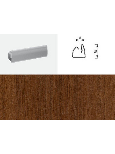 Профиль горизонтальный 10-0440 Орех 4мм 1800мм, ЦЕНА УКАЗАНА ЗА ШТ.