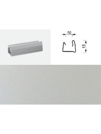 Профиль гориз. 10-0410 Серебро матовое 10мм 1800мм, ЦЕНА УКАЗАНА ЗА ШТ.