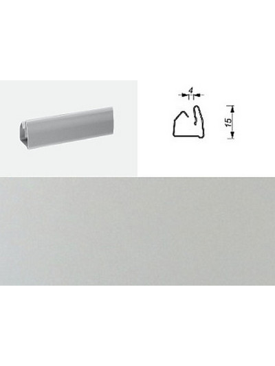 Профиль гориз. 10-0440 Серебро матовое 4мм 1800мм, ЦЕНА УКАЗАНА ЗА ШТ.