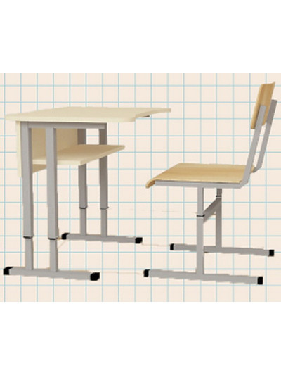 Стіл МТ1 регульований по висоті, прямий, 1-місний.