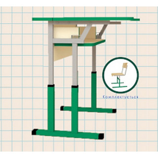 Стол МТ6 ученический, антисколиозный, регулируемый по высоте и углу наклона крышки стола.