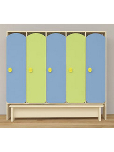 Шафа дитяча для роздягальні з незалежною лавою 3-3