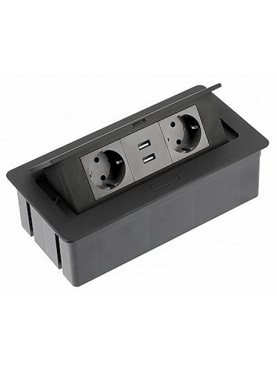 Удлинитель GTV SOFT на 2 розетки SCHUKO 2 USB AE-PBSUC2GS-20N