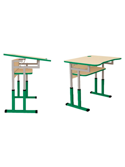 Стол учащийся одноместный регулируемый антисколиозный