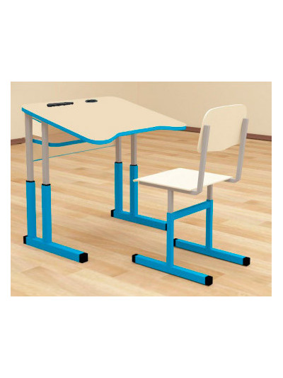 Комплект учнівський (стіл , стул) одномісний регульований по висоті, ростова група 4-6.  - 1
