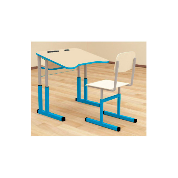 Комплект учнівський (стіл , стул) одномісний регульований по висоті, ростова група 4-6.  - 1