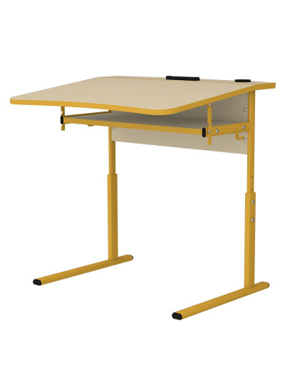 Стіл-парта учнівська одномісна ПУар-3, регульована (4-6 ростові групи) MEBTECH - 1