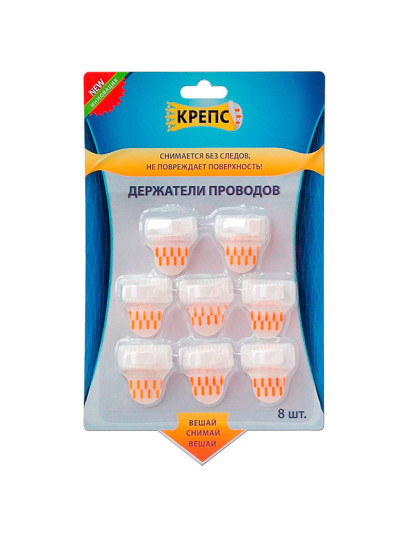 Крепс Кліпси для проводів Білий (0252)  - 1