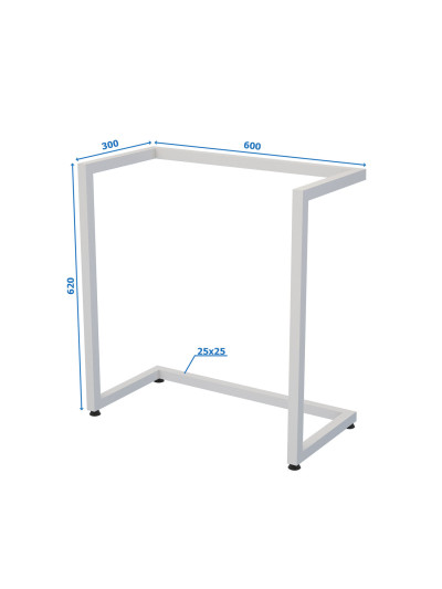 Опора для журнального стола лофт Di Ferro PRATICO 620x584x300 Белая DI FERRO - 1 2