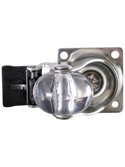 Ролик D-35 мм полиуретановой с пластиной и тормозом  - 1 2