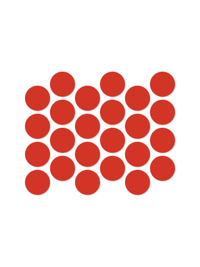 Заглушка к минификсу самоклеющаяся 20 мм Красная М-9032  - 1