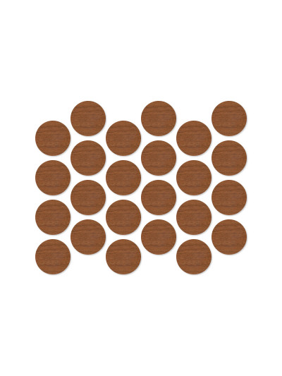 Заглушка до мініфіксу самоклеюча 20мм Горіх лісний 7111  - 1