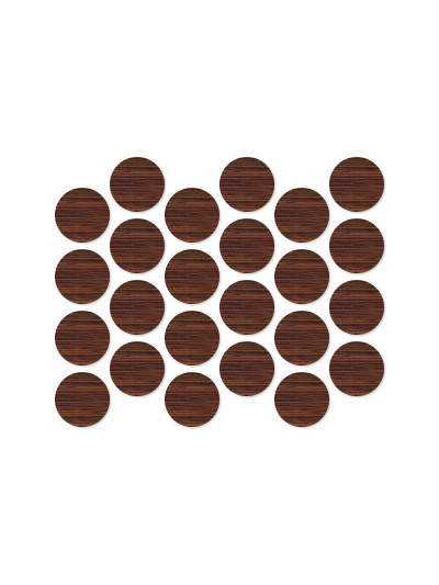 Заглушка конфирмат самоклеющаяся 50шт Зебрано темный 3428  - 1